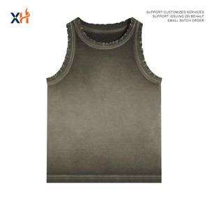 Camiseta sin Mangas de Alta Calidad, 100% Algodón, Personalizada para Gimnasio, con Impresión por Transferencia de Calor, Estilo Casual, Cuello Redondo, Tejido de Canalé Regular, Secado Rápido - Product Image 1