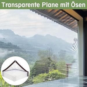 Bâche en PVC transparente super résistante aux intempéries <span class=keywords><strong>pour</strong></span> tente, serre, <span class=keywords><strong>pergola</strong></span> - Product Image 2
