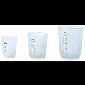 Cốc đong silicon thân thiện với môi trường, có thể tái sử dụng, không dính, linh hoạt, có thể bóp, đổ, nhãn có thể tan - Product Image 1