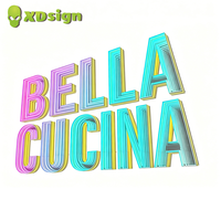 Lettres lumineuses LED personnalisées Infinity Abyss, étanches IPX7, enseigne 3D en acrylique semi-transparent, éclairage publicitaire pour voitures