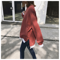 Cardigan à capuche zippé en coton bouclette épais 380g, sans plis, coupe ample, épaules tombantes, couleur unie