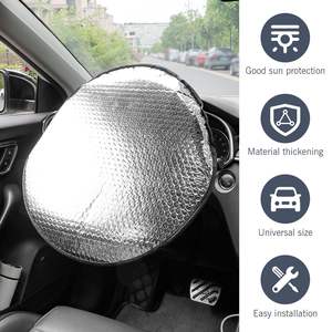 Accesorios Portátiles para Automóviles, Protector Solar para <span class=keywords><strong>Volante</strong></span>, Producto de Verano, <span class=keywords><strong>Funda</strong></span> para <span class=keywords><strong>Volante</strong></span> de Automóvil, Cubierta Parasol - Product Image 5