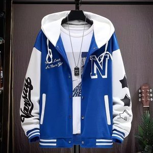<span class=keywords><strong>Blouson</strong></span> Baseball Homme 2025 Tendance Jeune Élégant Décontracté <span class=keywords><strong>Printemps</strong></span> Automne Veste Étudiant Garçon Motif Lettres - Product Image 2