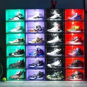 Sound Contral led shoe box storage giant sneaker storage box luminous drawer shoe box on sales