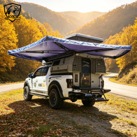 Huntoo Camper léger pour camionnette, camping-car escamotable à glisser dans la benne, pour pick-up