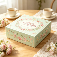 Caja de Regalo Rígida con Diseño Floral Vintage para Fiestas, Personalizable para Té, Vino, Bebidas, Dulces, Comestibles, Embalaje OEM ODM, Caja de Cartón Impresa
