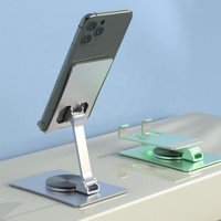 Nouveauté Support pliable de haute qualité pour téléphone portable à 360 rotations Support pour tablette de bureau en alliage d'aluminium