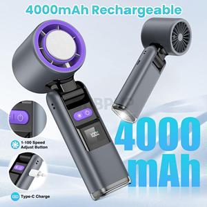 Ventilador de Bolsillo Portátil USB Tipo-C con Pantalla LED y 100 Niveles de Refrigeración, Mini Ventilador Turbo de 4000mAh, Gran Venta 2026 - Product Image 4