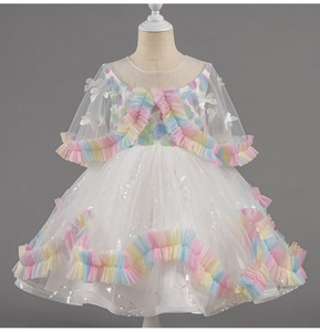 ชุดเดรสทางการสำหรับเด็กผู้หญิงอายุ1ขวบเดรสแบบใหม่ชุดเดรสแบบทางการสำหรับงานแคทวอล์ชุดราตรีเจ้าหญิงชุดเดรสฟูฟ่องฤดูร้อนสไตล์ใหม่ - Product Image 5