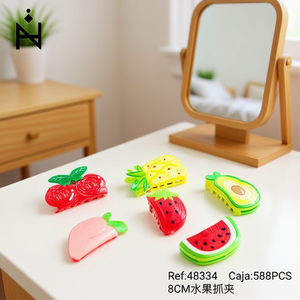 Fermacapelli a forma di artiglio di frutta da 8 cm per donne e ragazze con un design carino - Product Image 3