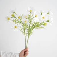 Bunga Daisy Buatan 6 Tangkai Kecil Segar Alami, Kain Sutra Buatan Tangan, Gerbera Palsu, Dekorasi Pernikahan, Rangkaian Bunga