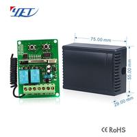 Télécommande sans fil universelle 433MHz 2 canaux Récepteur relais 10A Code ouvert Télécommande sans fil longue portée