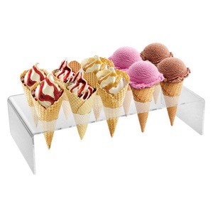 Soporte <span class=keywords><strong>de</strong></span> Acrílico Transparente para Conos <span class=keywords><strong>de</strong></span> Helado con Capacidad para 8 Conos, Exhibidor <span class=keywords><strong>de</strong></span> Conos <span class=keywords><strong>de</strong></span> Waffle para Algodón <span class=keywords><strong>de</strong></span> Azúcar para Restaurantes - Product Image 1