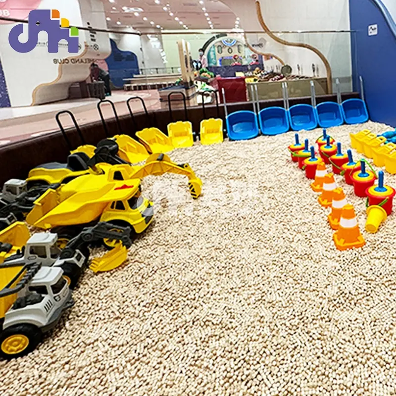 ملعب داخلي مخصص من Domerry معدات ترفيه ألعاب ناعمة بركة رملية مع حبوب خشب حقيقية للأطفال