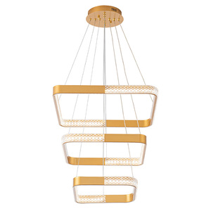 Lustre carré LED en acrylique de luxe nordique, température de couleur multiple, pour salon et salle à manger, <span class=keywords><strong>suspension</strong></span> dimmable - Product Image 5