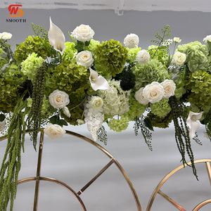 Guirnalda Floral Artificial de Hortensias, Rosas y Lirios Verdes y Blancos de 100 cm y 200 cm, para Decoración de Arcos de Boda - Product Image 4