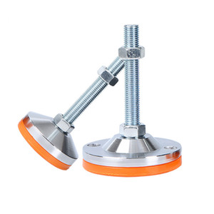 Pieds de nivellement robustes réglables en acier avec vis, diamètre de base 40mm 50mm 60mm, base en caoutchouc M12 M14 M16 pour meubles - Product Image 1