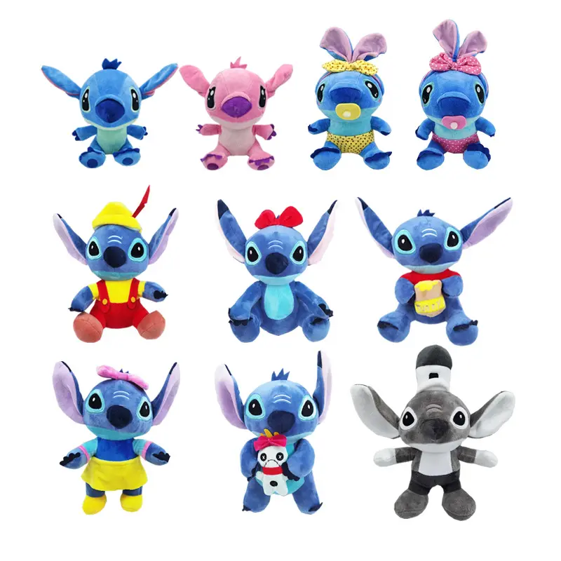 Vendita calda personalizzato Kawaii Stitch Cartoon peluche bambola Anime Lilo e Stitch peluche animali di peluche peluche per bambini