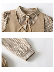 Nouvelle Arrivée 2026 – Uniforme Scolaire Britannique pour Filles, Robe Deux Pièces en Coton, Vente en Gros OEM, <span class=keywords><strong>Tenue</strong></span> d'Été pour Enfants - Product Image 5