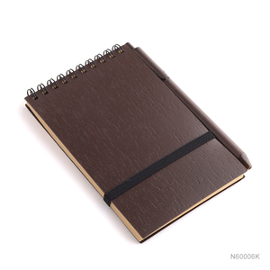 Tái Chế A6 Bã Cà Phê Máy Tính Xách Tay Sinh Thái Thân Thiện Spiral Notepad Với Tái Chế Giấy Kraft Với Bút Cà Phê - Product Image 1