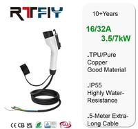Câble de chargeur EV 16A 32A très vendu, longueur 10 mètres, Type 1, câble TPU de haute qualité pour station de recharge de véhicules électriques