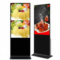 Écran LCD IPS sur pied de 43, 55, 65 pouces, résolution 1080p, luminosité 350 cd/m², 60 Hz, lecteur vidéo publicitaire, signalisation d'ascenseur
