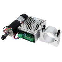 Kit de moteur de broche refroidi par air HLTNC 500W avec contrôleur de vitesse et mandrin à pince pour machine de gravure CNC