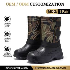Bottes de neige courtes <span class=keywords><strong>pour</strong></span> homme, antidérapantes, chaudes, résistantes à l'usure, semelle extérieure en caoutchouc, doublure en peluche artificielle, confortables, à enfiler - Product Image 1
