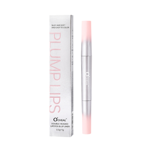 Crayon Maquillage Double Embout 2-en-1 Nourrissant et Repulpant pour les Lèvres, Longue Tenue, Fini Mat, 6 Couleurs, Végan, Imperméable et Peel-Off - Product Image 1