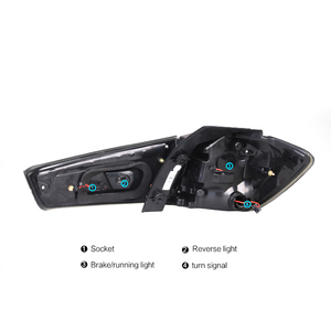 ไฟท้าย LED ดัดแปลงสีควันสีแดง12V เหมาะสำหรับ Mitsubishi <span class=keywords><strong>ASX</strong></span> asxout Lander Sports 2010-2015 - Product Image 5