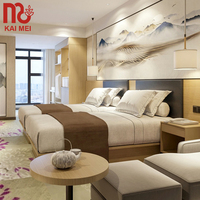 Fournisseur chinois : Ensemble complet de mobilier de chambre d'hôtel 3 étoiles, design en panneaux de bois pour appartement