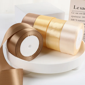 Суперпопулярная атласная лента из 100% полиэстера, 25 ярдов, односторонняя, ширина 4 см (1,5 дюйма), на заказ для упаковки подарков и декора - Product Image 4