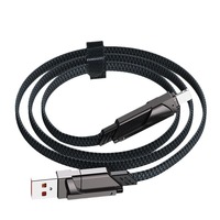 Cable de Datos de Carga Rápida Trenzado y Blindado 4 en 1 DENIXI - 3 Juegos de Cables Planos Tipo C, Cable de Carga con Múltiples Puertos