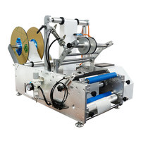Petite étiqueteuse semi-automatique adhésive de code barres à grande vitesse pour des boîtes de bouteilles