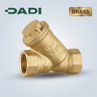 Filtre en Y en laiton 1/2" DN15 filetage BSP G, filtre en ligne en acier inoxydable 304 avec valve pour plomberie, OEM/ODM, garantie 5 ans