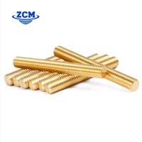 Customized H59 H62 Brass Threaded Rod Bar M4-M12 DIN975 Full Fine Thread Stud Plain/Polished Left/Right Hand Finish Electrical