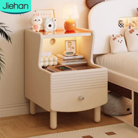 Table de chevet moderne, style simple et compact, en bois massif, avec tiroir de rangement, pour chambre à coucher, meubles de maison