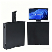 Équipement de bureau, moniteur LCD caché, élévateur de moniteur 22 pouces tout-en-un rétractable pour système de conférence sans papier