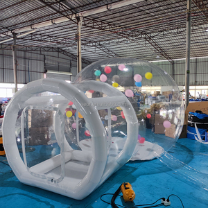 Dôme gonflable commercial transparent sur mesure OEM 3m 4m pour extérieur et intérieur, en PVC, pour location, fête, avec trampoline intégré - Product Image 2