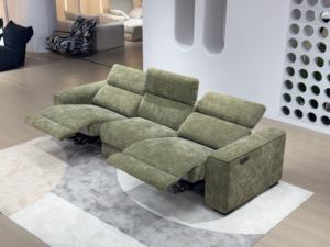 Sofá Seccional Eléctrico Reclinable de Tela de 3 Plazas Moderno de Fábrica al por Mayor para Hotel de Lujo - Product Image 4