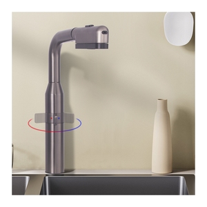 Bốn chức năng hỗn hợp nước Outlet, các ổ cắm ống có thể xoay 360 ° và là một Pull-out loại thép không gỉ bếp Vòi - Product Image 2