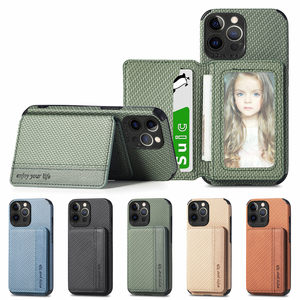 Portafoglio all'ingrosso Flip Card Holder Bag custodia in TPU per <span class=keywords><strong>iPhone</strong></span> 13 <span class=keywords><strong>11</strong></span> 12 14 Pro Max Mini <span class=keywords><strong>Cover</strong></span> in <span class=keywords><strong>pelle</strong></span> PU in fibra di carbonio - Product Image 1