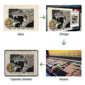 Couverture <span class=keywords><strong>tapisserie</strong></span> de soutien pour supporters de football 2026, motif d'équipe personnalisé, jacquard tissé, avec franges, pour promotion - Product Image 5