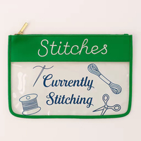 Pochette de voyage pour les fêtes, trousse de toilette transparente en vinyle, sacs de rangement pour projets de broderie au point de croix NDLPT, sacs de piscine monogrammés