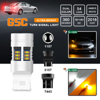 Ampoule LED G-View bicolore 3157 1157 7443 T20 W21/5W Switchback sans hyperflash, sans erreur Canbus