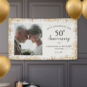 Vinyl Wedding <b>Banner</b> Custom Design & Color Portable Weather Resistant Reusable Flexible Bendable Smooth Surface Printable - Product Image 1