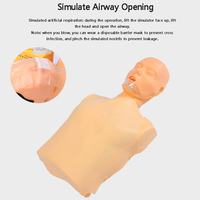 Mannequin d'entraînement électronique CPR100A en PVC grandeur nature, demi-corps, modèle d'enseignement simple de premiers secours, formation scientifique médicale ISO