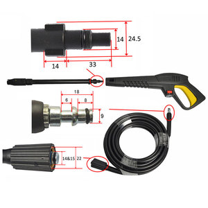 Pistola de Agua de Alta Presión Mingou K-GH004, Conjunto de Manguera Manual para Lavado de Autos, Plástico de Ingeniería, Negro - Product Image 5