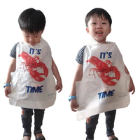 En gros Homard Festivals Fruits De Mer Restaurants Tablier Jetable Bavoirs Logo Personnalisé Adulte Bavoirs De Crabe Pour Manger Des Fruits De Mer