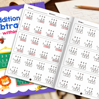 Cahier d'exercices de mathématiques élémentaires : Addition et soustraction jusqu'à 1000, calcul vertical, pour les élèves du primaire, exercices quotidiens